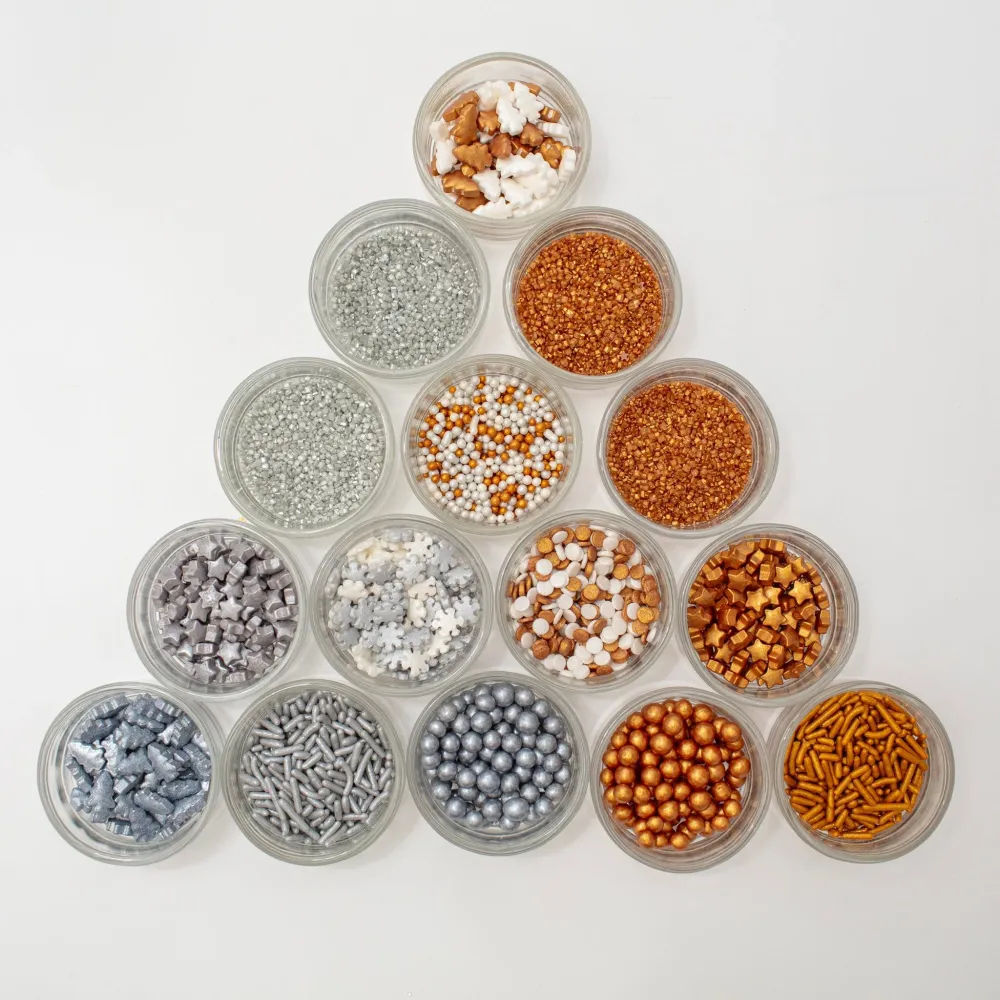Set/30 Strössel Blandade – Julmetalliska 180g