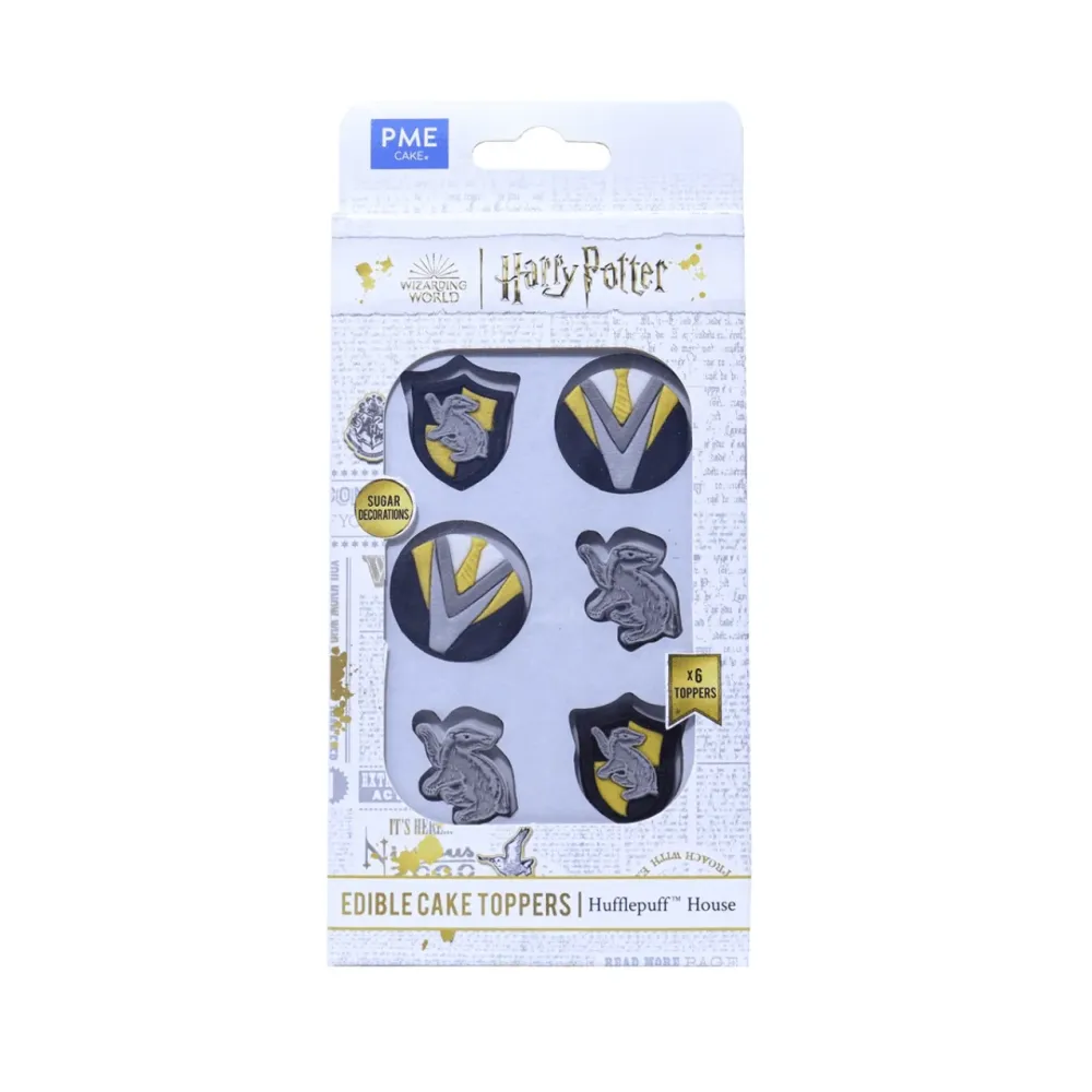 Set/6 Ätbart Dekor Hufflepuff