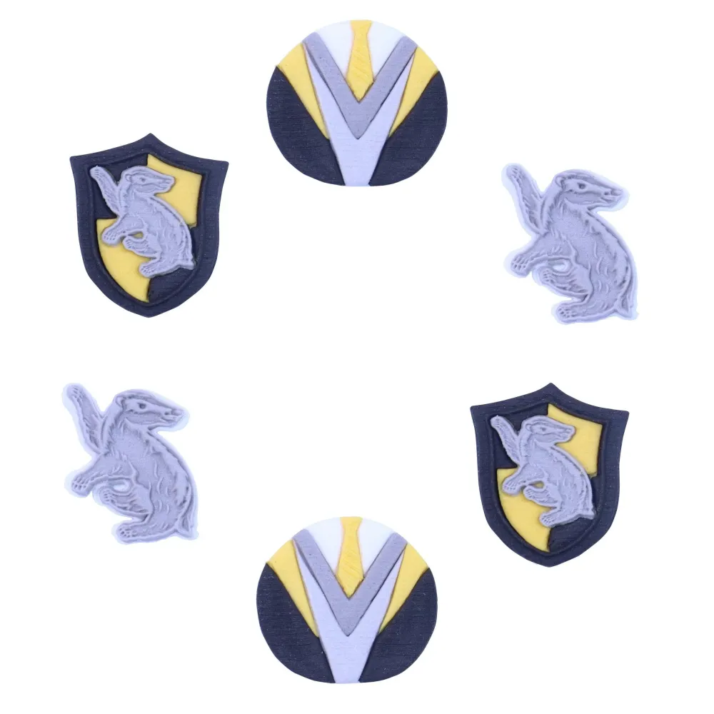 Set/6 Ätbart Dekor Hufflepuff