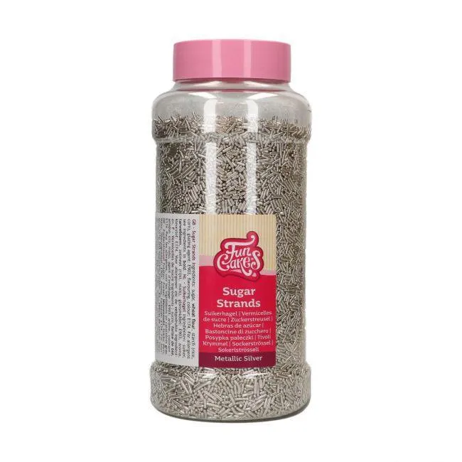 Socker Vermicelles - Metallic Silver 800g