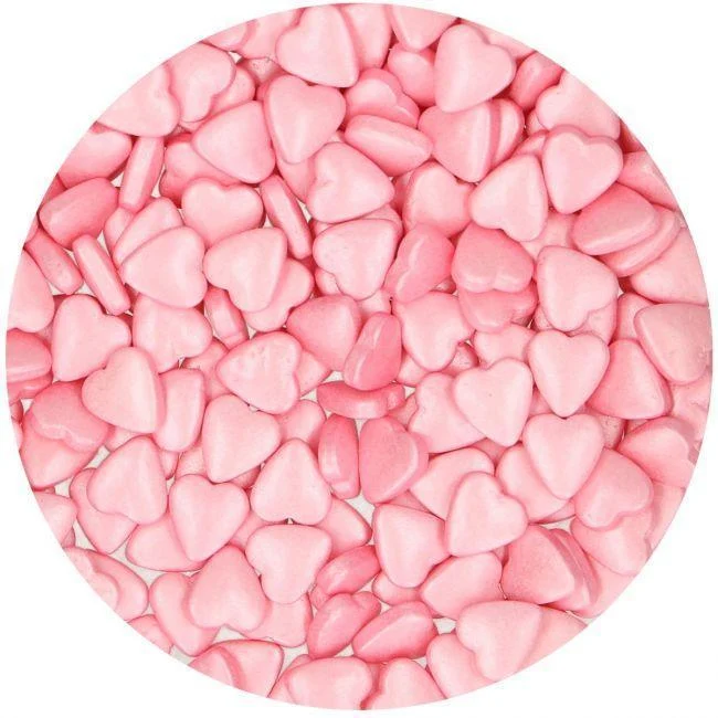 Strössel Rosa Hjärtan - 80g