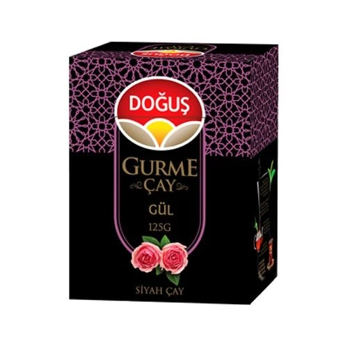 Dogus gourmet turkiskt svart te med ros - 4,41 oz