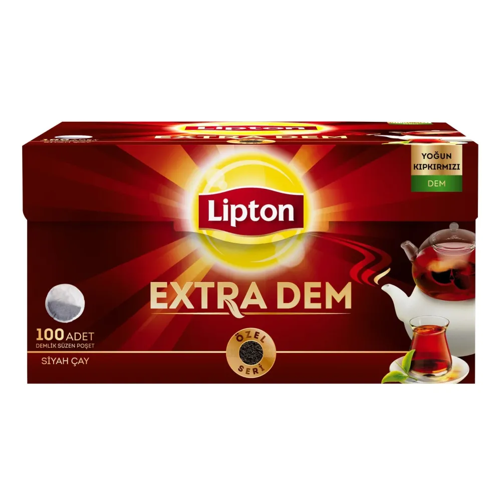 Lipton extra dem svart te för tepanna - 100 tepåsar