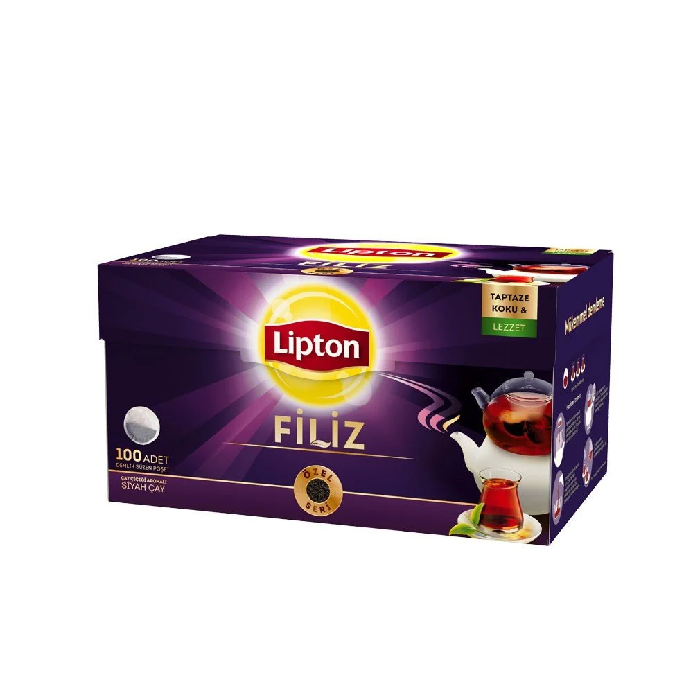 Lipton Filiz svart te för tepanna - 100 tepåsar