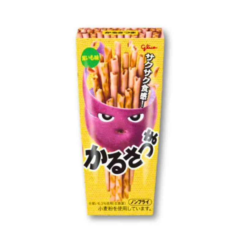 Glico Karusatsuma Potatissticks - Lila Sötpotatis