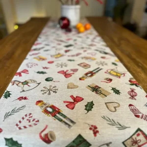 Premium Woven Christmas Story Table Runner 260