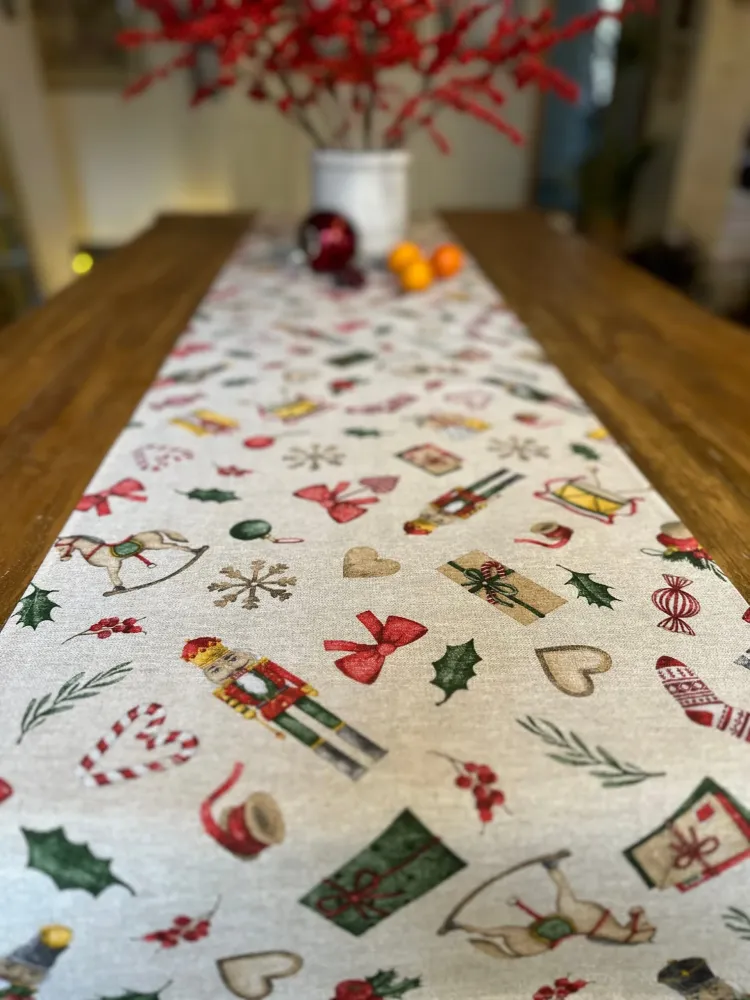 Premium Woven Christmas Story Table Runner 260