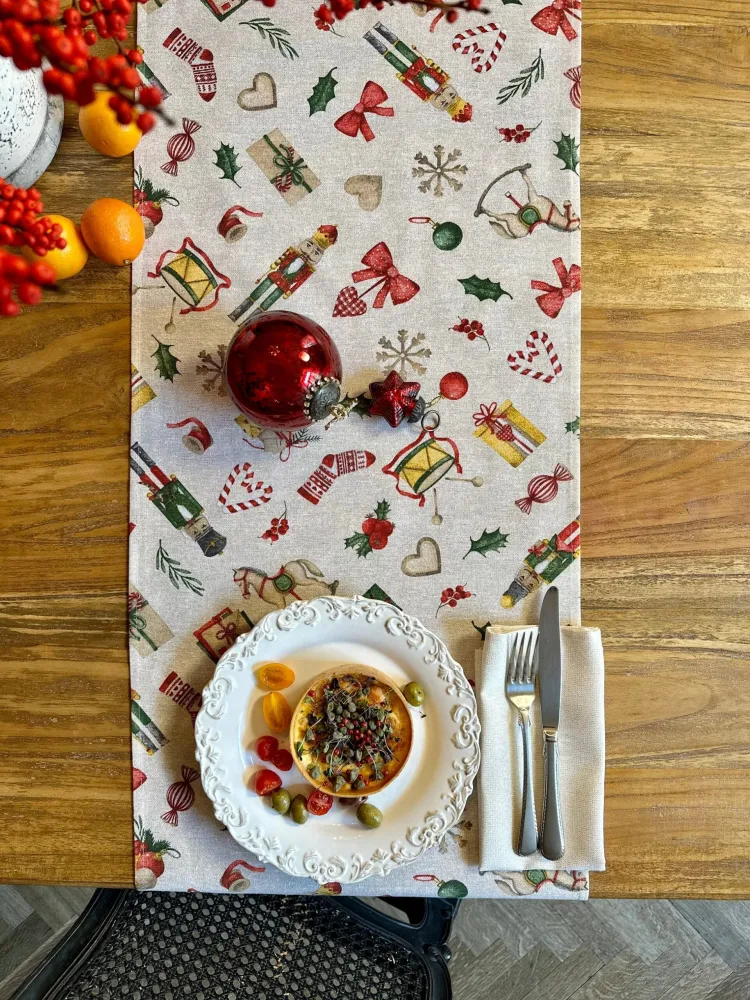 Premium Woven Christmas Story Table Runner 260