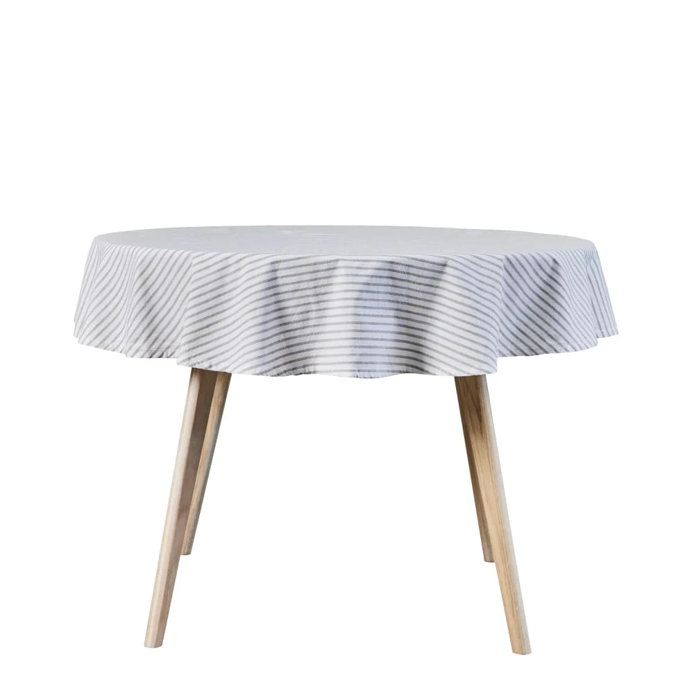 Olivia rund duk Ø140 cm, Off White / Linen - 70 x 90 Inches