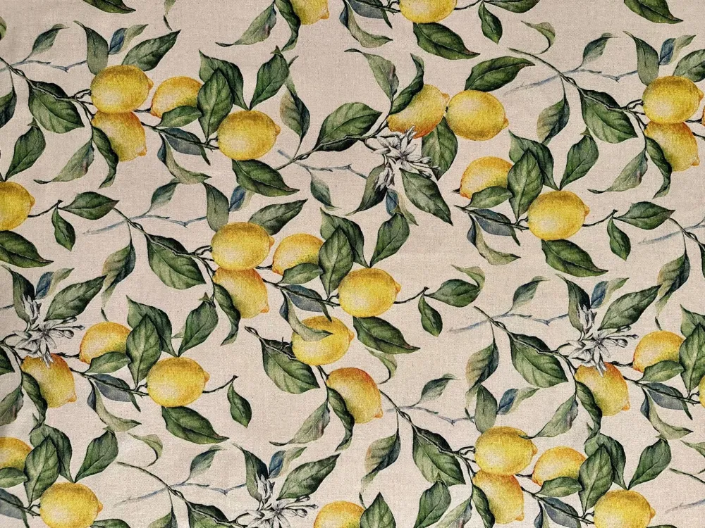 Quick-Dry Round Tablecloth - Lemon Linen 75in