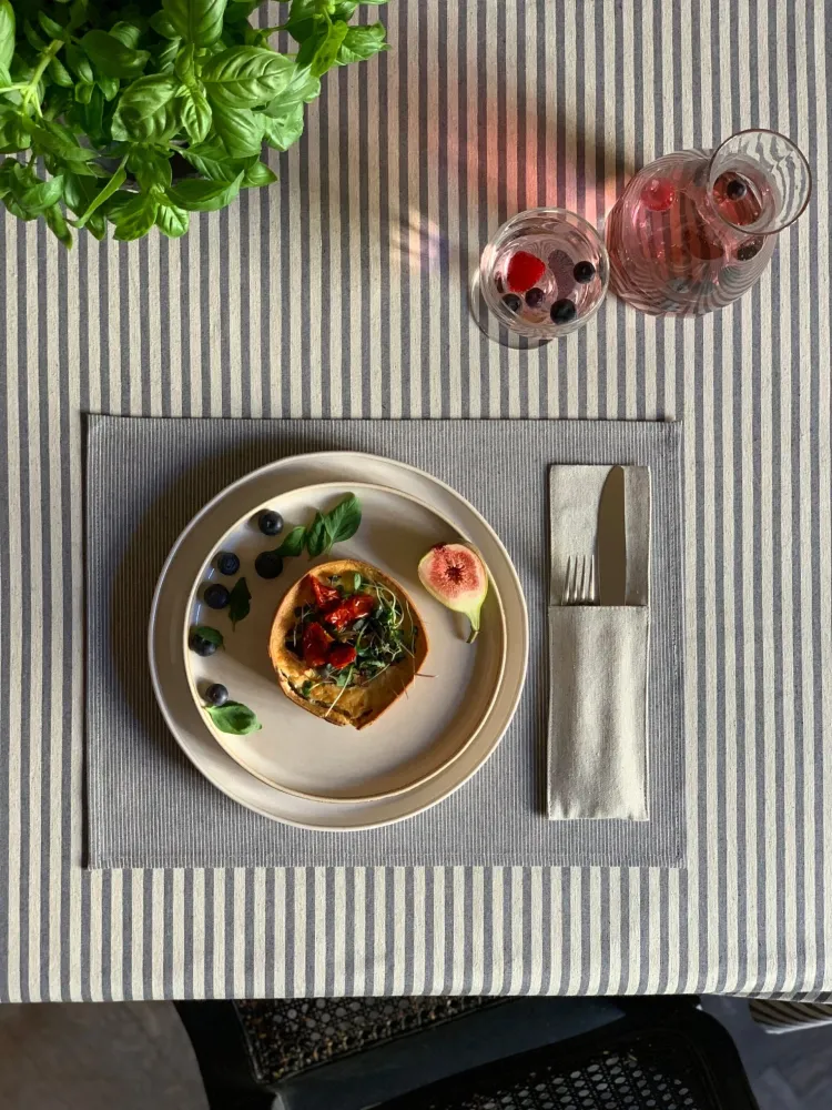 Rectangular Tablecloth, Recycled Fabric - Nord 1 Non-Slip Backing 330