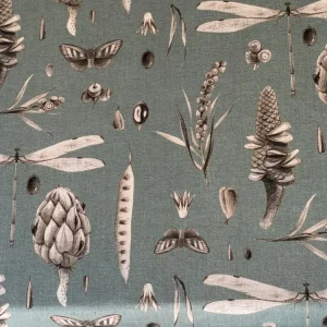 Rectangular Tablecloth - Seeds Aqua Non-Slip Backing 330