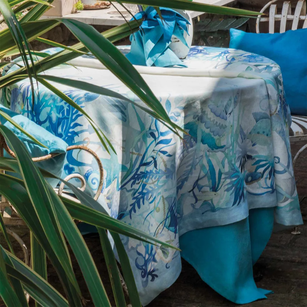 Tortuga - Table Cloth Navy Stripe 170