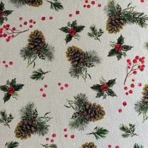 Winter Motive Golden Vit tall Rectangular Tablecloth 330
