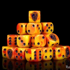 Conquest - Baron Dice: Hundred Kingdom Faction Dice i Röd Virvel
