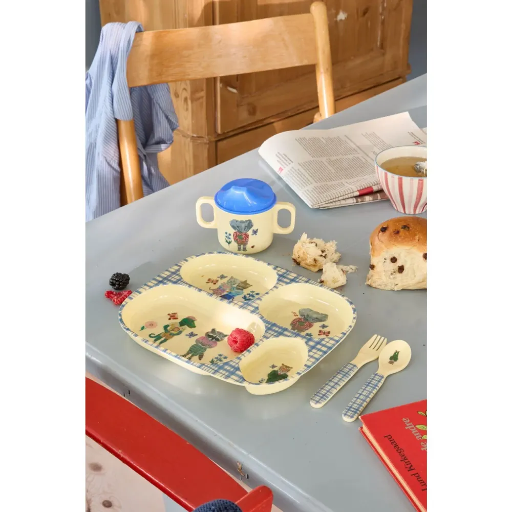 Rice Nathalie Lété Theme Blue Melamine 2 Håndtag Tudekop