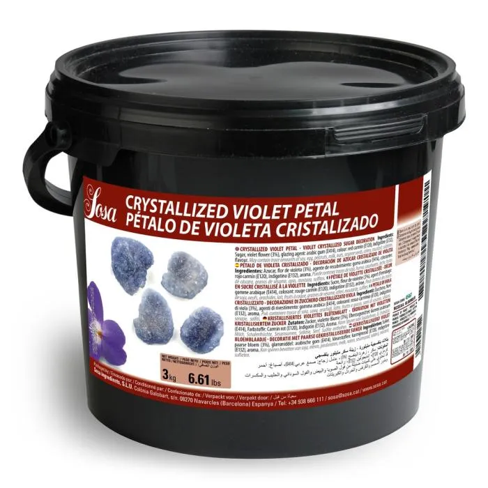 Kristalliserade violblommor 1 mm – 3 kg
