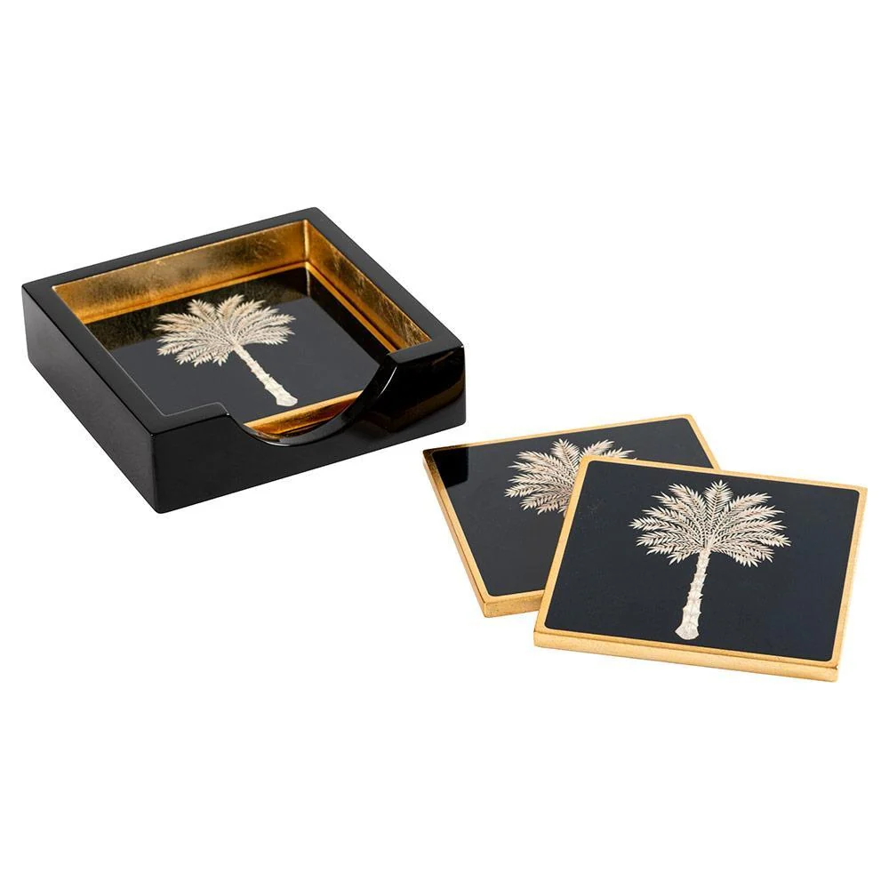Drink Coaster, Laquer Colonial Palm