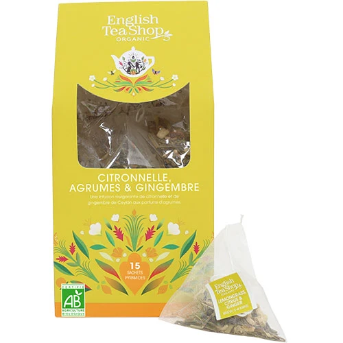 English Tea Explore Koffeinfri Te Lemongrass, Citrus & Ginger EKO | 15 påsar