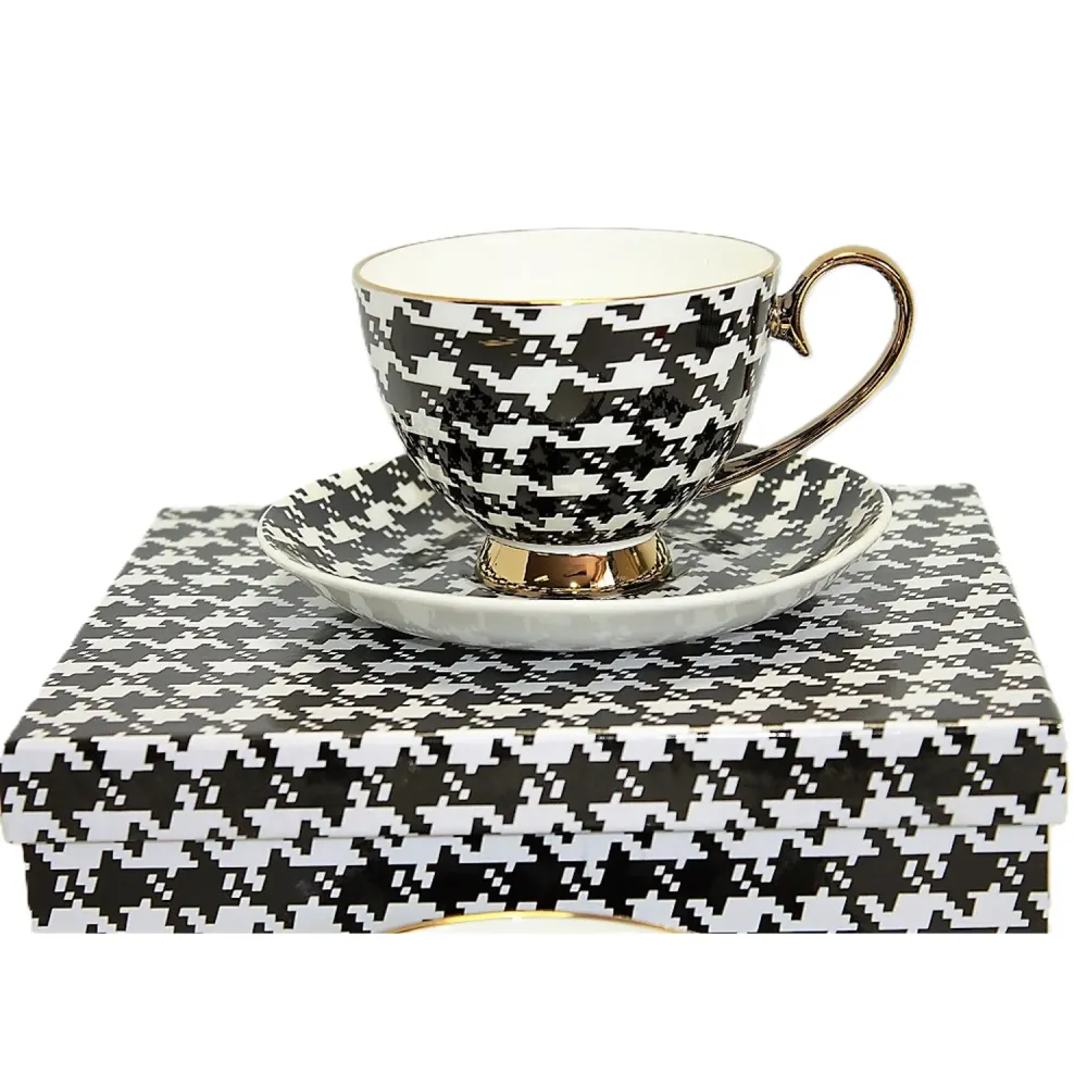 Espressokoppar 2+2 Pepite Aurum Accents Porslin, Queen Isabel