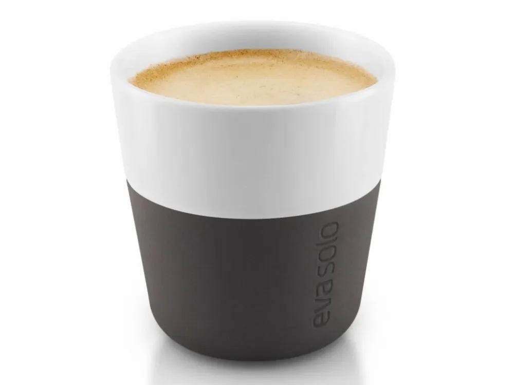 Eva Solo Espressokopp 80 ml, ordna i 2 delar, med silikonöverdrag, kolsvart