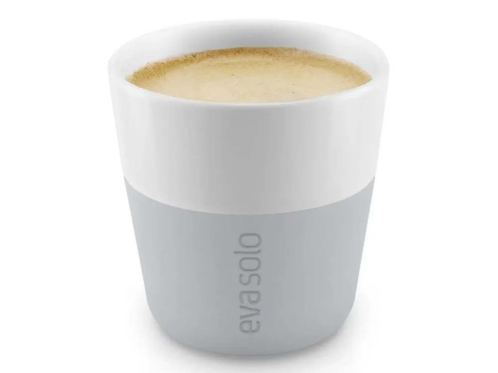 Eva Solo Espressokopp 80 ml, place i 2 delar, med silikonöverdrag, ljusgrå Eva Solo