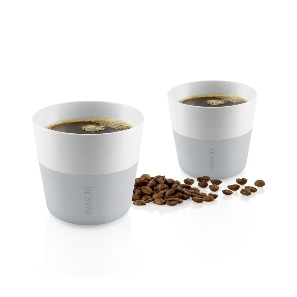 Eva Solo Espressokopp 80 ml, place i 2 delar, med silikonöverdrag, ljusgrå Eva Solo