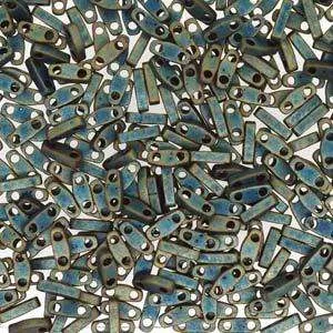 Miyuki Quarter Tila - Soft-touch Metallic Patina Iris 5x1,2mm, 5 gram