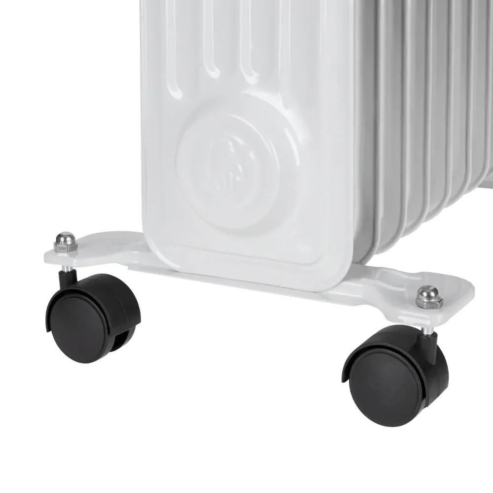 Teesa TSA8049 Elektrisk Oljevärmare 2500W (11 Fenor) Termostatisk Värmare 3 Värmeinställningar På 4x Hjul Snö
