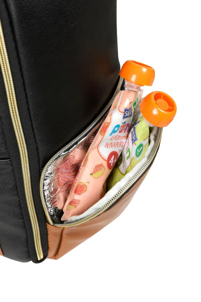 Rostfritt stål Miniature Diaper Backpack – Black Coffee