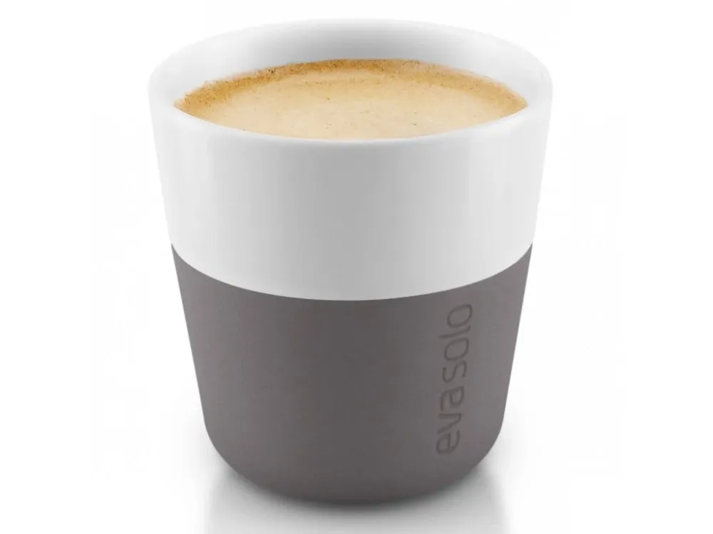 Eva Solo Espressokopp 80 ml, place i 2 delar, silikonbelagd, grå
