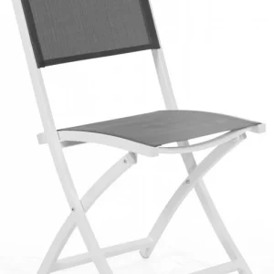 Leone Fällstol Matte Vit/Grå