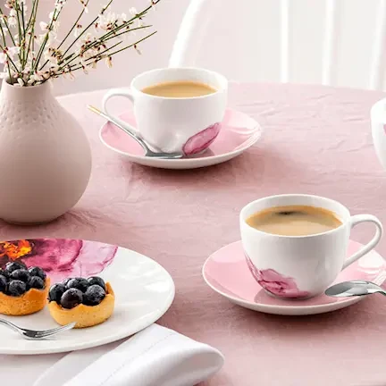 Premium Stainless Steel Villeroy & Boch Rose Garden Kaffekopp 16 cl Snö