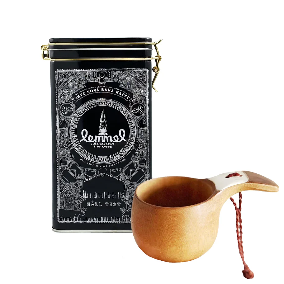 Stovetop Lemmelkaffe kaffeburk Lavinen och björkvrilskåsa