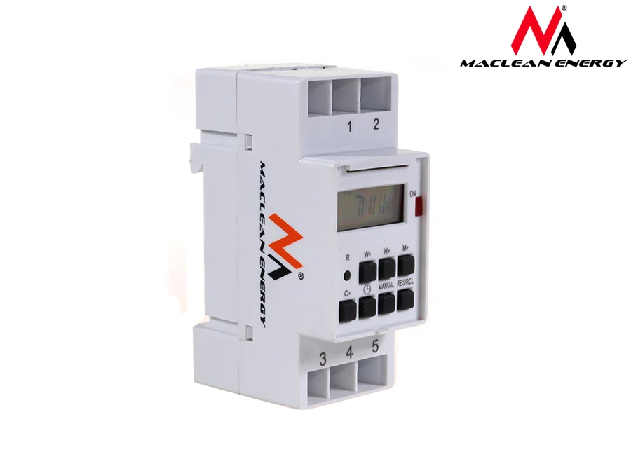 Maclean computerized timer, DIN-skena, 10 program, max 156 program, 3600W, MCE09