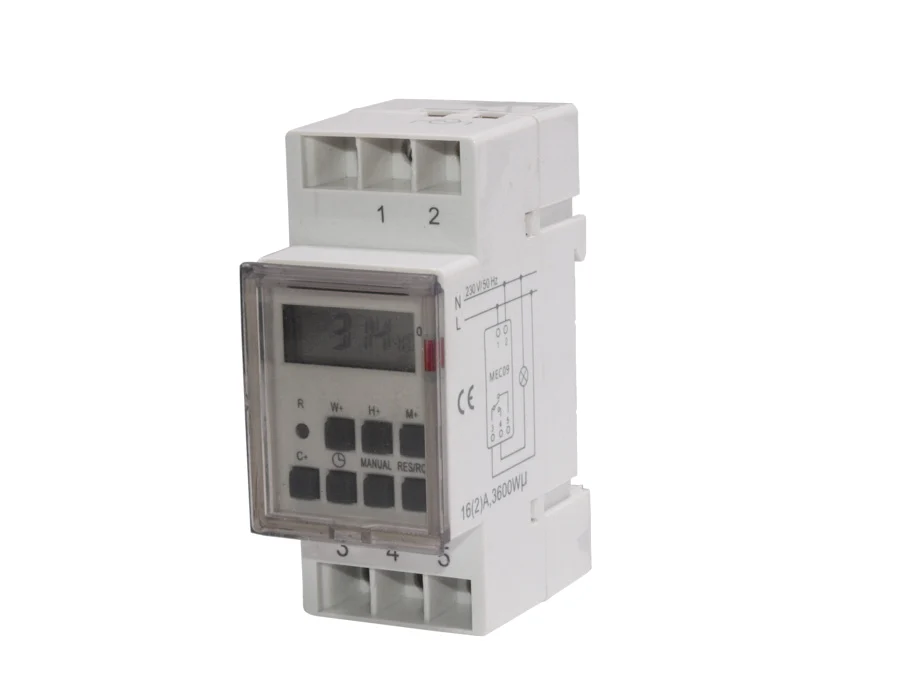 Maclean computerized timer, DIN-skena, 10 program, max 156 program, 3600W, MCE09