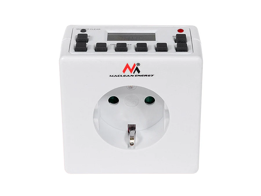 Maclean MCE30G Skärmbaserad Timer Display 10 Program Switch Timer Socket