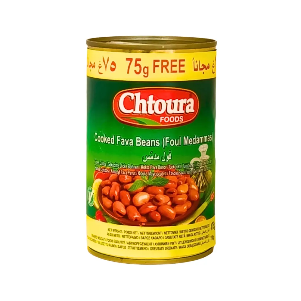 Chtoura Foods Bondbönor Sada 400g – Klassiska & näringsrika bondbönor på burk