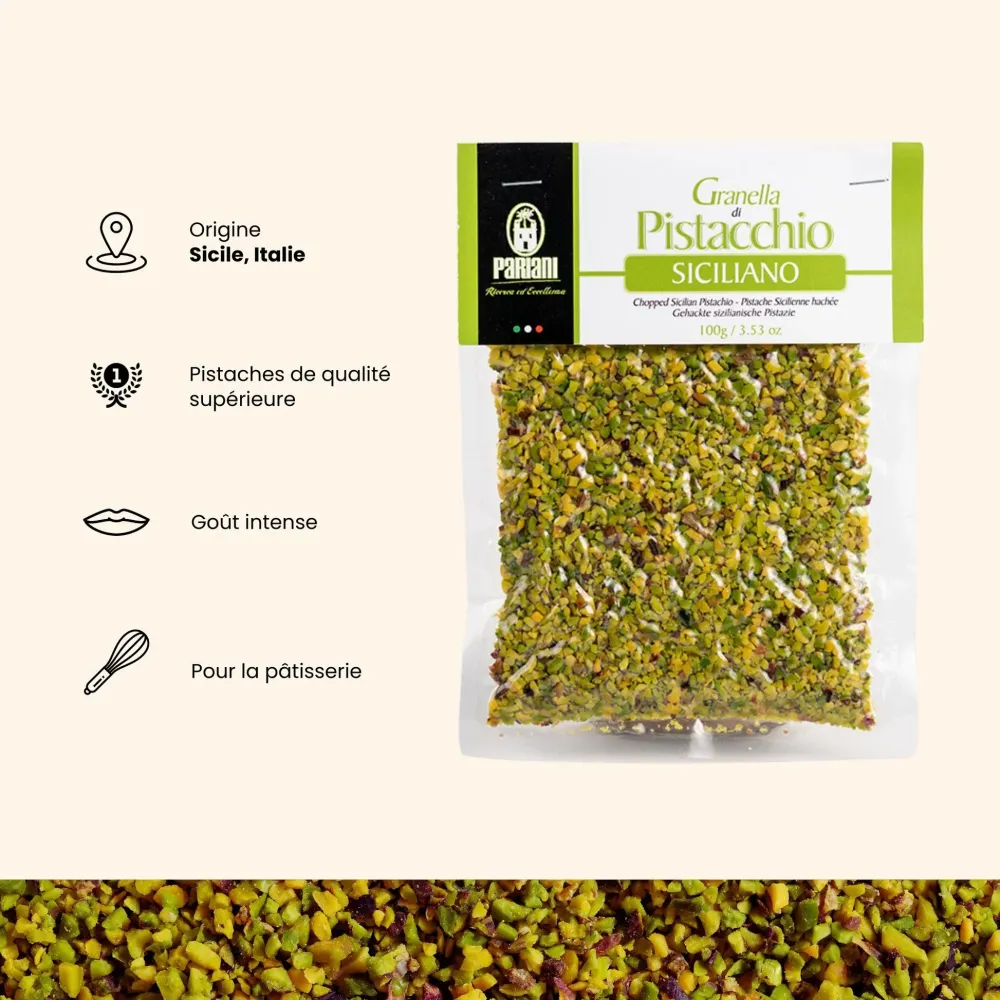 Hackade pistagenötter från Sicilien - 100g