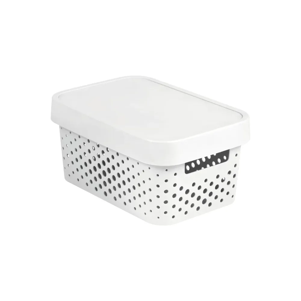 Curverbehållare med lock 4.5L Infinity White Openwork