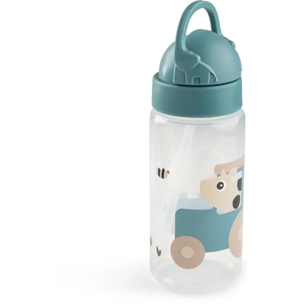 DonebyDeer Tiny Farm Blue Dricksburk Med Strån 350 Ml