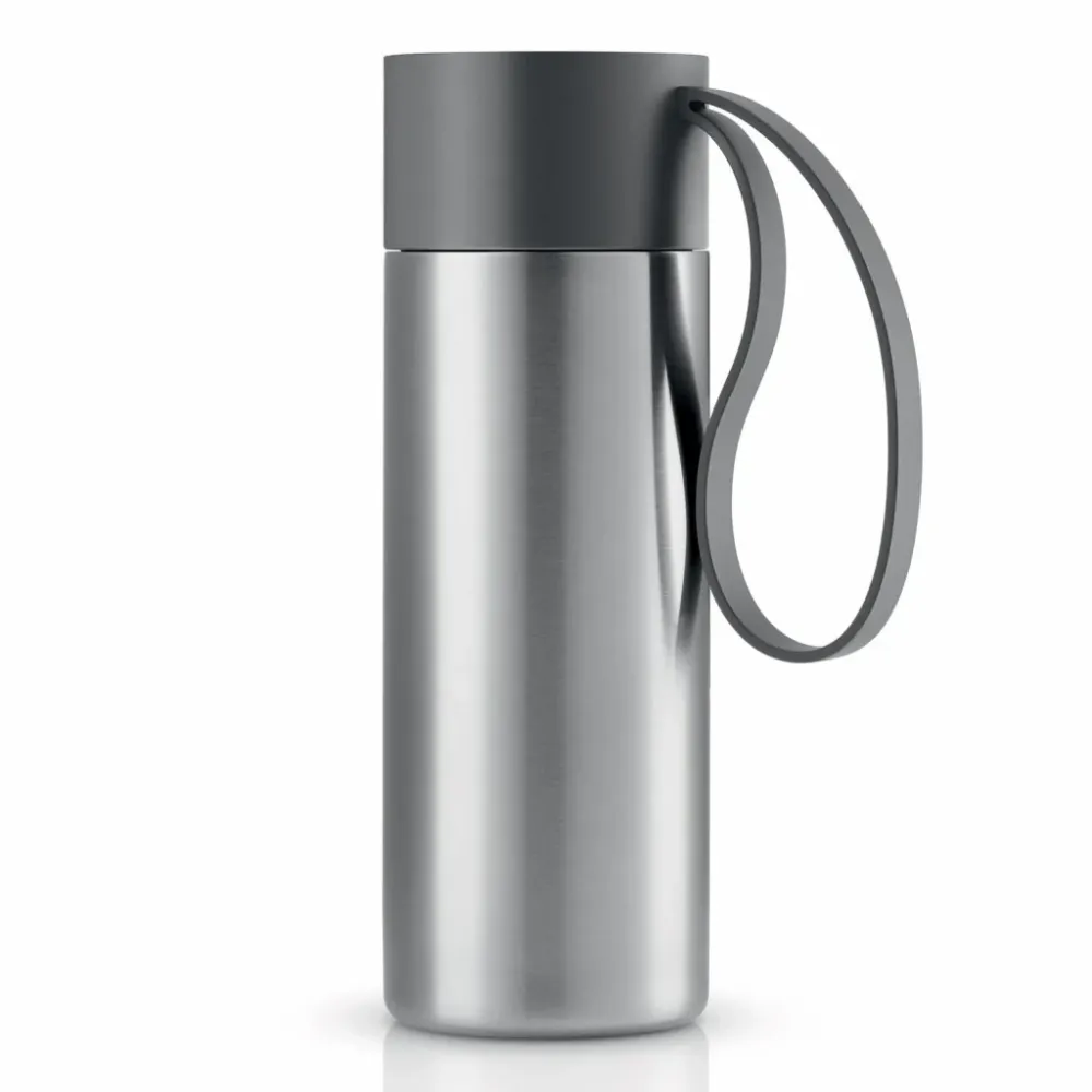 Eva Solo Termosmugg TO GO 350 ml, grått lock, rostfritt stål