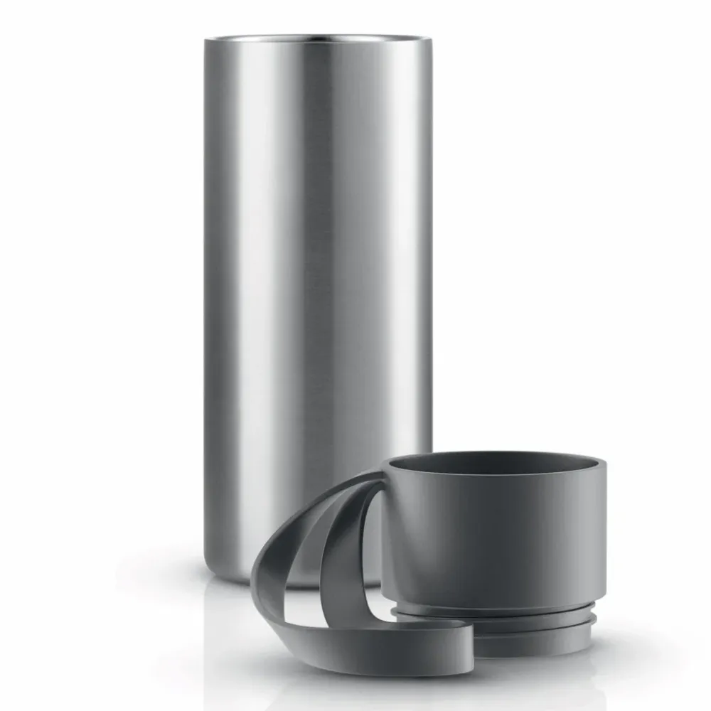 Eva Solo Termosmugg TO GO 350 ml, grått lock, rostfritt stål