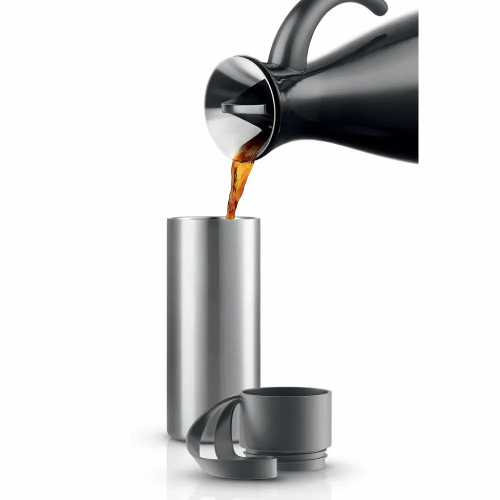 Eva Solo Termosmugg TO GO 350 ml, grått lock, rostfritt stål