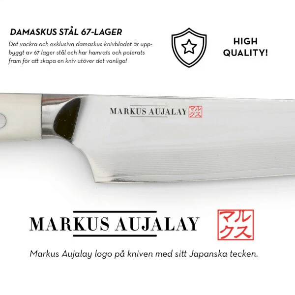 Markus Aujalay Kockkniv Damaskus 32cm