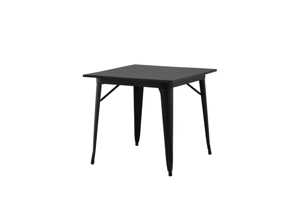 Matbord Venture Home Tempe Kvadratiskt 80x80 cm Kolsvart