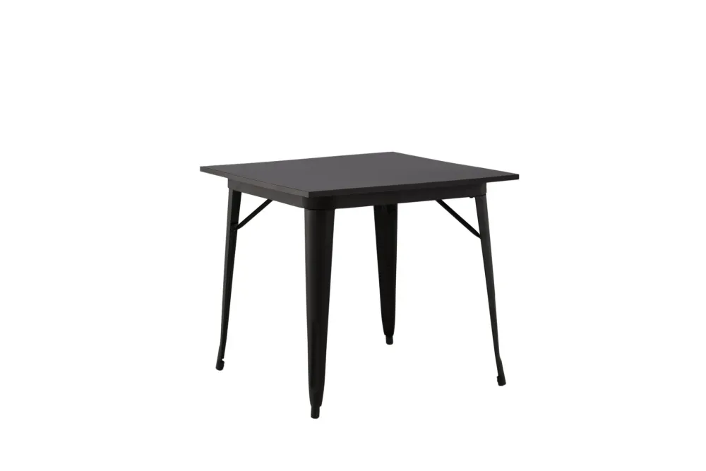 Matbord Venture Home Tempe Kvadratiskt 80x80 cm Kolsvart