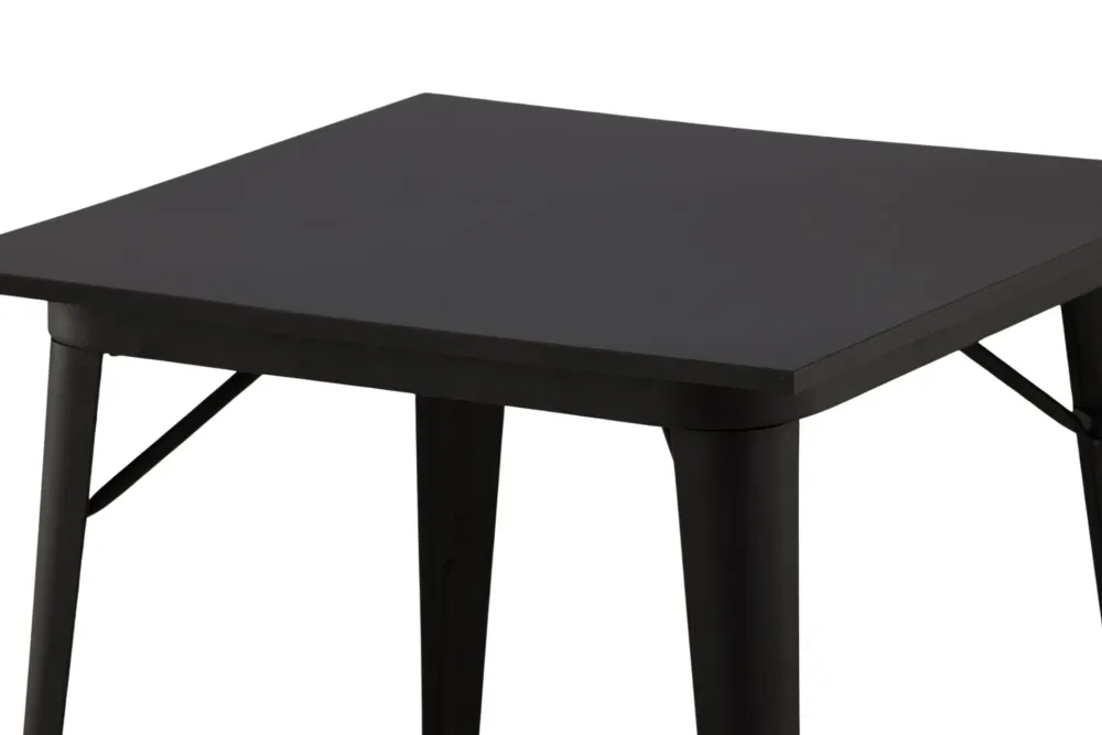 Matbord Venture Home Tempe Kvadratiskt 80x80 cm Kolsvart