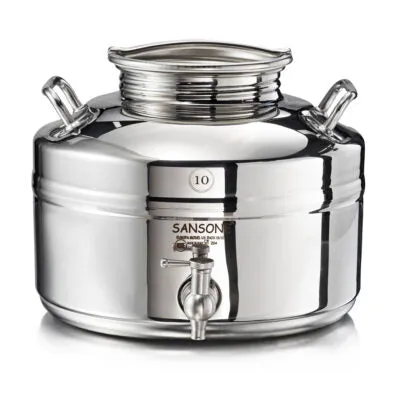 Sansone F010EU-AQ rostfri vattenbehållare 10 liter med tappkran