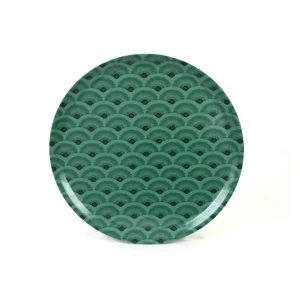 Serveringsbricka Vågor Björkfanér Skogsgrön 38cm